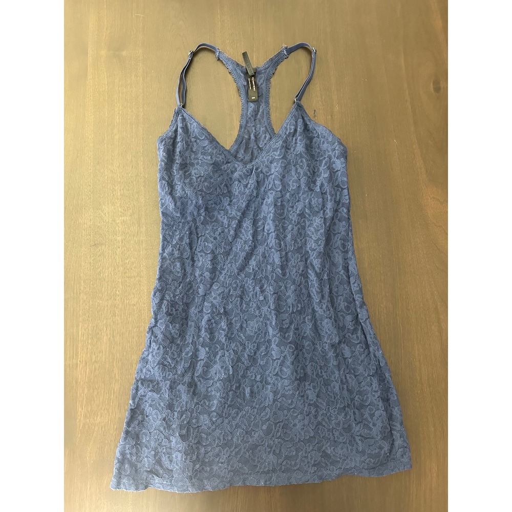 Victorias Secret The Lacie Lace Racerback Camisole Top Blue Medium
